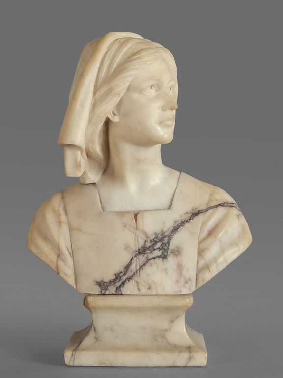 OGGETTISTICA Alabasterbüste mit Darstellung von Alabaster-Ciociara frühes zwanzi&hellip;