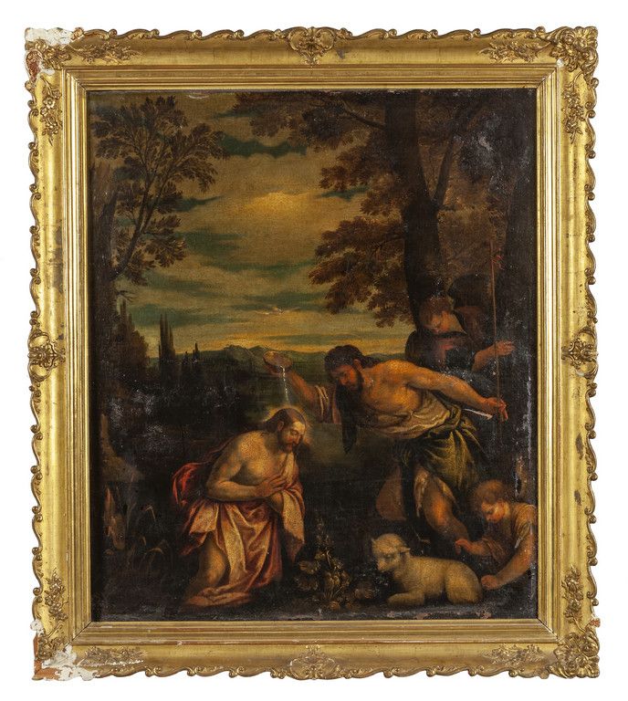 FRANCESCO BASSANO (1549-1592) FRANCESCO BASSANO (1549-1592)
 《耶稣的洗礼》 油画
cm. 98x1&hellip;
