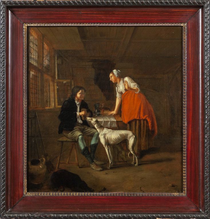 DE JONGH LUDOLF (1616-1679) DE JONGH LUDOLF (1616-1679) 
"Snack in an interior" &hellip;