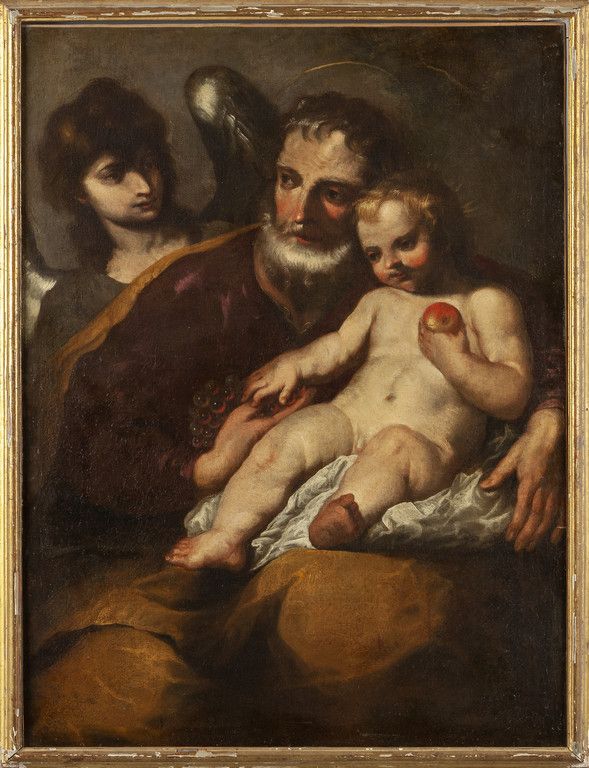 Scuola genovese sec.XVII "San Giuseppe con il Escuela genovesa del siglo XVII "S&hellip;