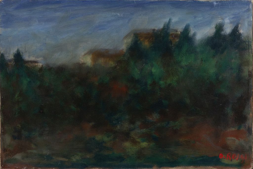 OTTONE ROSAI (1895-1957) OTTONE ROSAI (1895-1957) 
Paysage avec arbres et maison&hellip;
