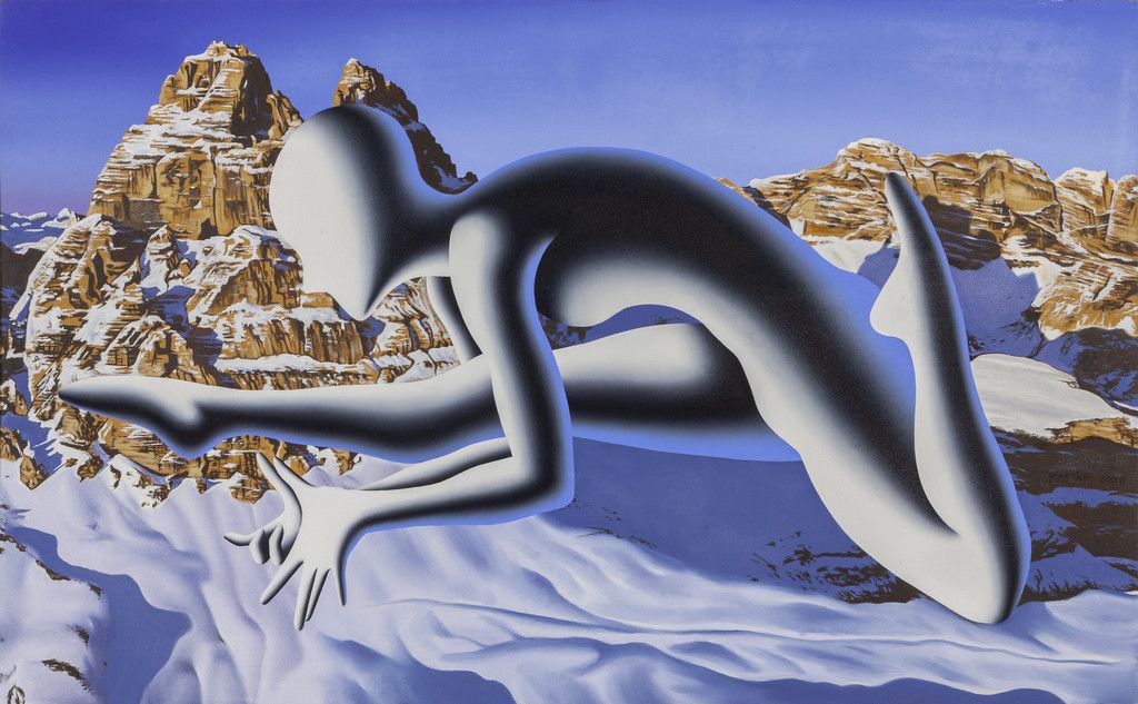 MARK KOSTABI (1960-) MARK KOSTABI (1960-)
Snowy Mountains 2004
oil on canvas 88x&hellip;