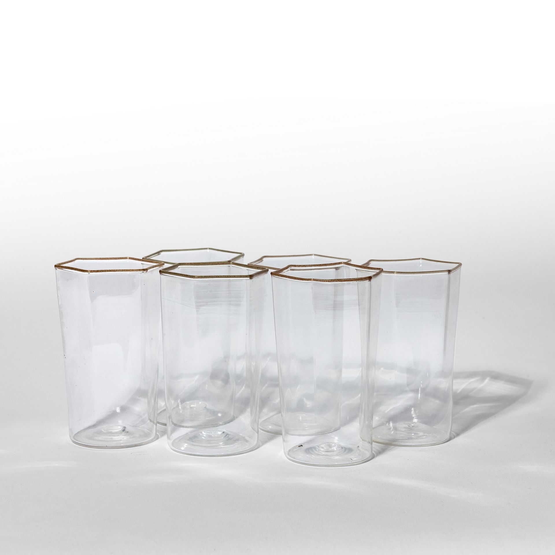 SCARPA Carlo CARLO SCARPA MVM CAPPELLIN & C.
A group of six hexagonal glasses in&hellip;