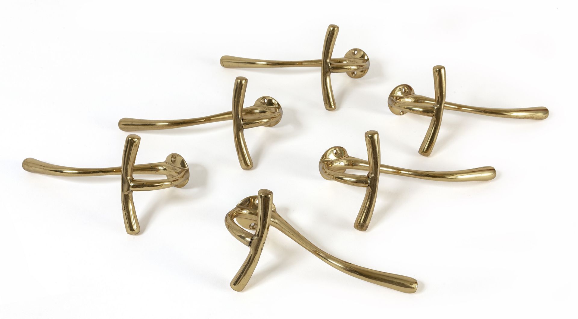Azucena AZUCENA (Publisher)
Six hangers 'At 1' 1950s. 
Brass. 
Height 18 cm widt&hellip;