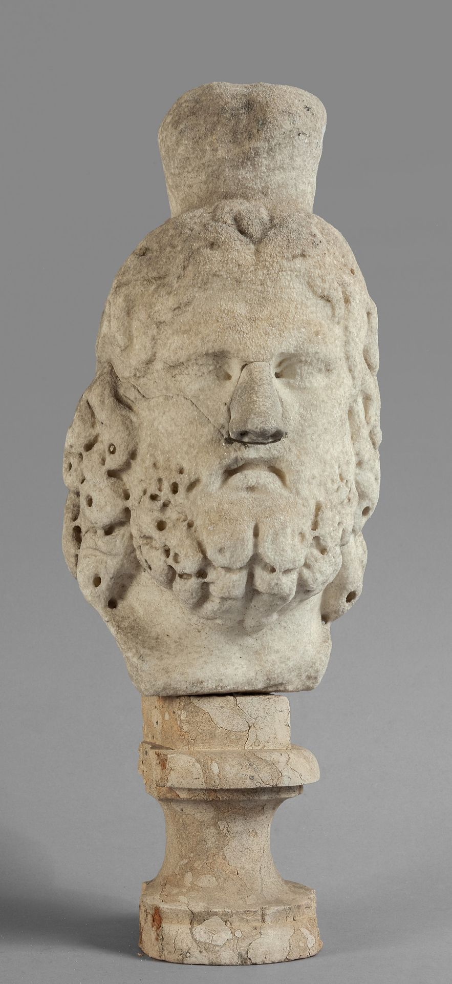 Testa di Giove, scultura in marmo statuario, Kopf des Jupiter, statuarische Marm&hellip;