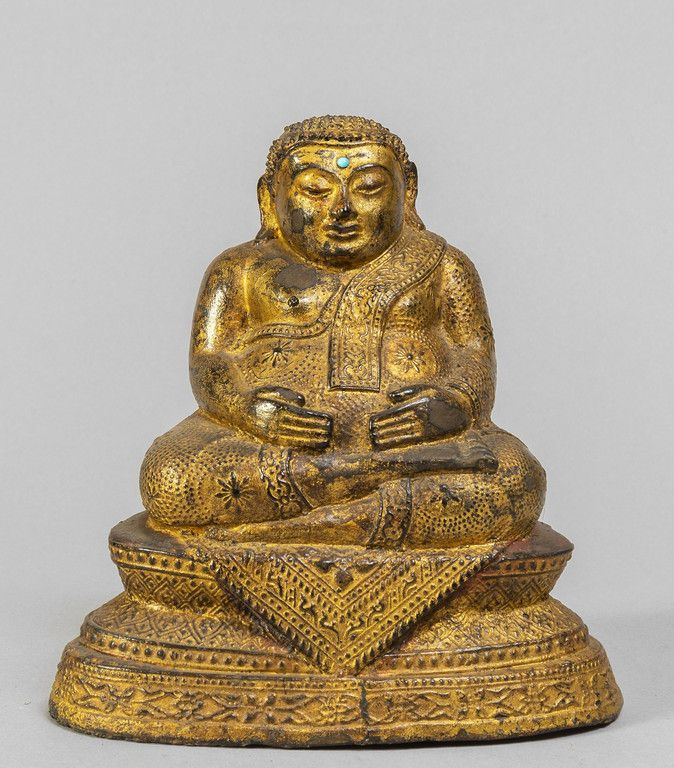Buddha, scultura in bronzo 佛像，青铜雕塑
h.Cm.19