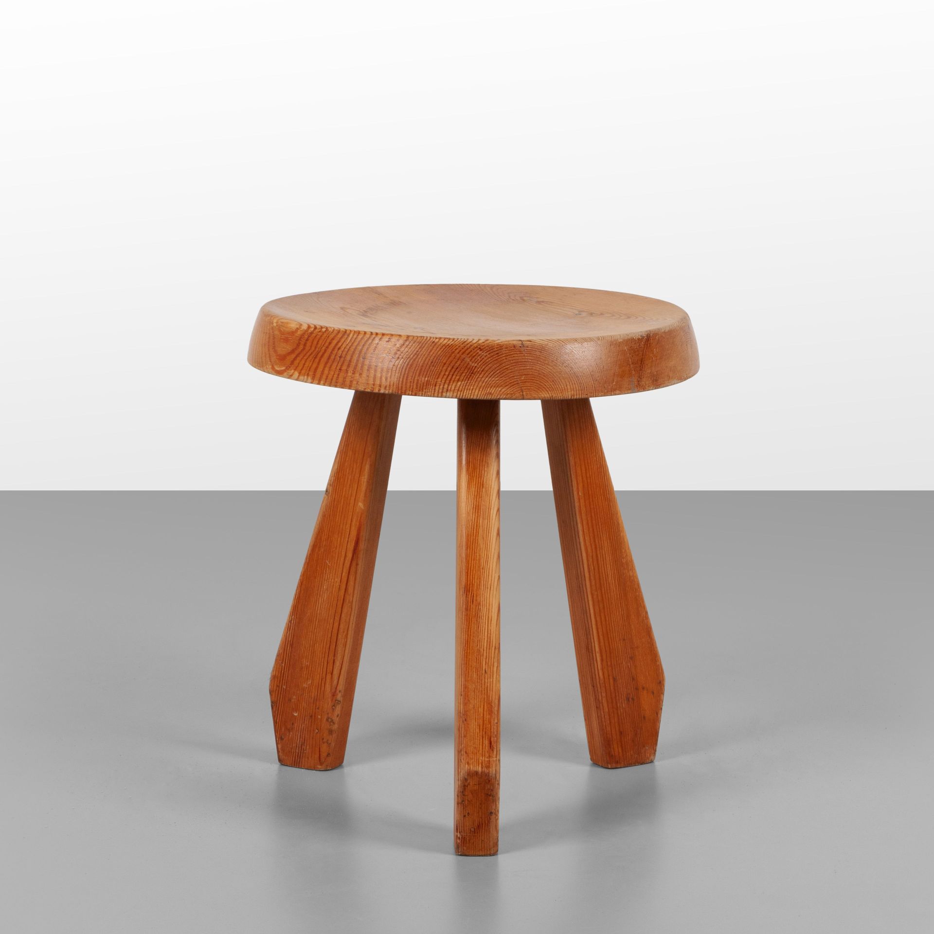 PERRIAND CHARLOTTE CHARLOTTE PERRIAND 1960s.
'Sandoz' stool.
Pine wood. 
Height &hellip;