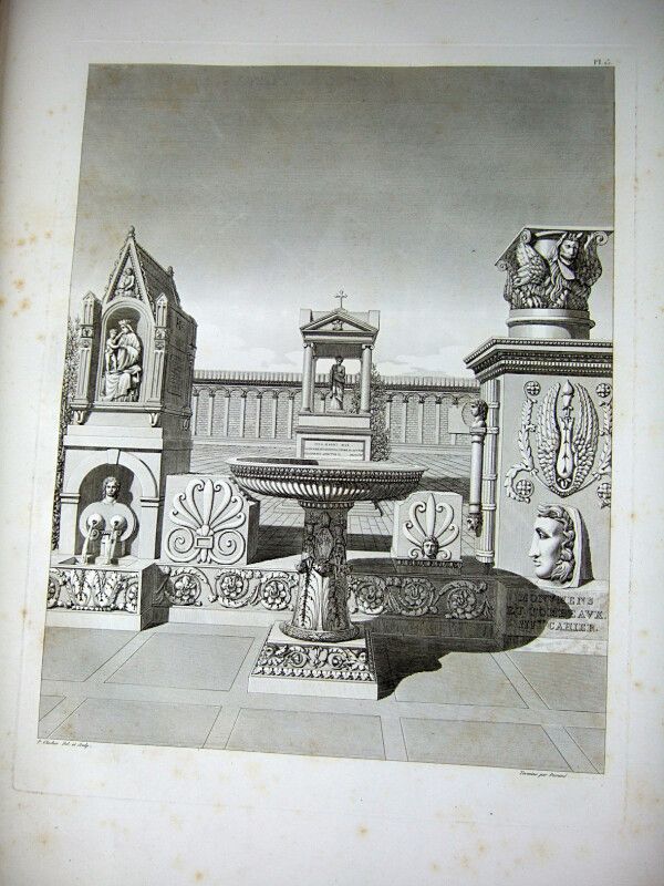 Null * 33.CLOCHAR（皮埃尔）。纪念碑和墓葬，在意大利测量和绘制。巴黎，s.N.，1815。夹页，23页，40张插页。有一半的缓冲。

第一版配有&hellip;