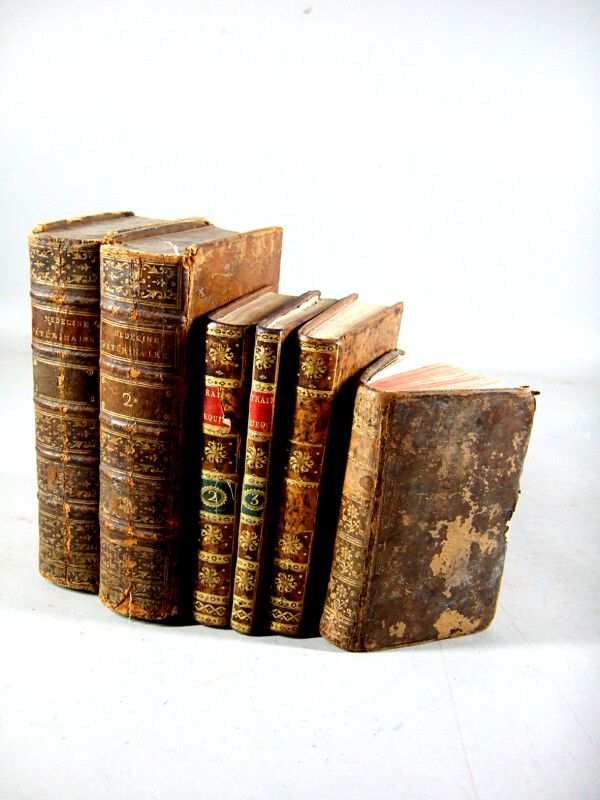 Null 68. [Hippology]. Set of 6 18th century volumes, with defects, and orphaned,&hellip;