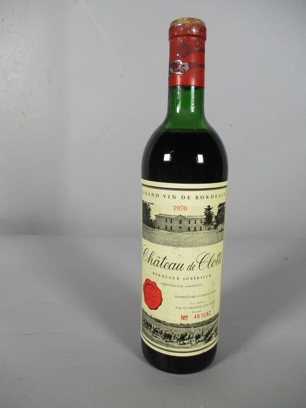 Null 1blleCh. DE CLOTTE mi-épaule, étiquette saleBordeaux Supérieur1970