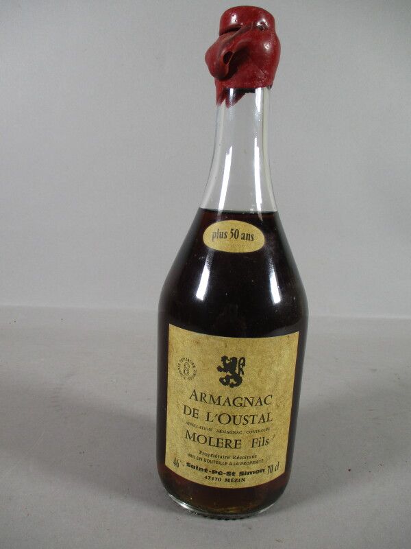 Null 1 bottiglia da 70 cl - Armagnac de l'Oustal - MOLERE Fils - 46° - Bas goulo&hellip;
