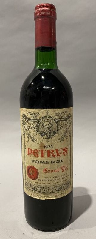 Null 1 Blle Ch. PETRUS Pomerol 1973, high-shoulder, stained label, scratched cap&hellip;