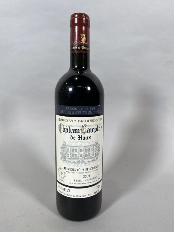Null 14 blles Ch. Lamothe de Haux Premières Côtes de Bordeaux 2001
