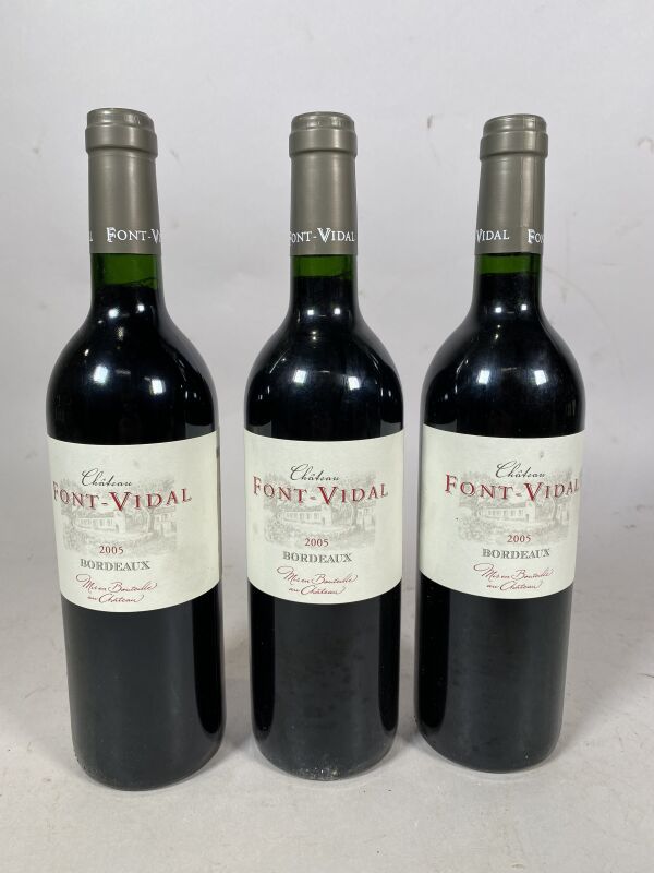 Null 3 blles Ch. Fond-Vidal Bordeaux 2005