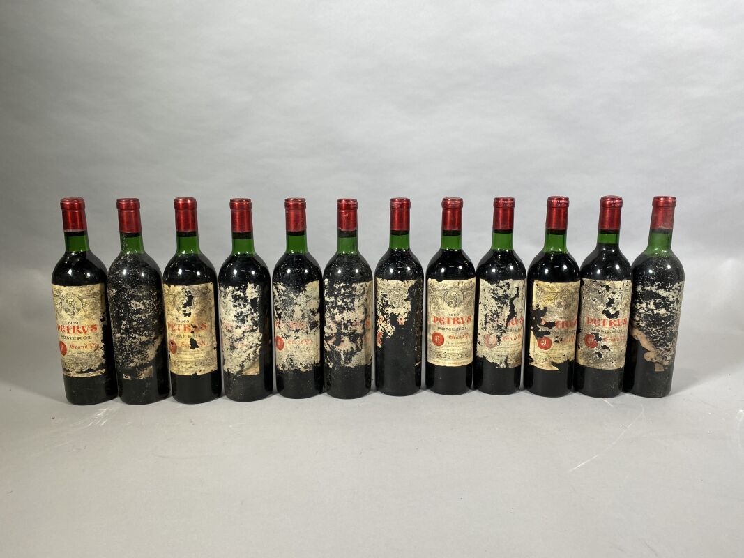 Null 12 bottles Ch. PETRUS Pomerol 1969, 7 bottles with label and illegible vint&hellip;