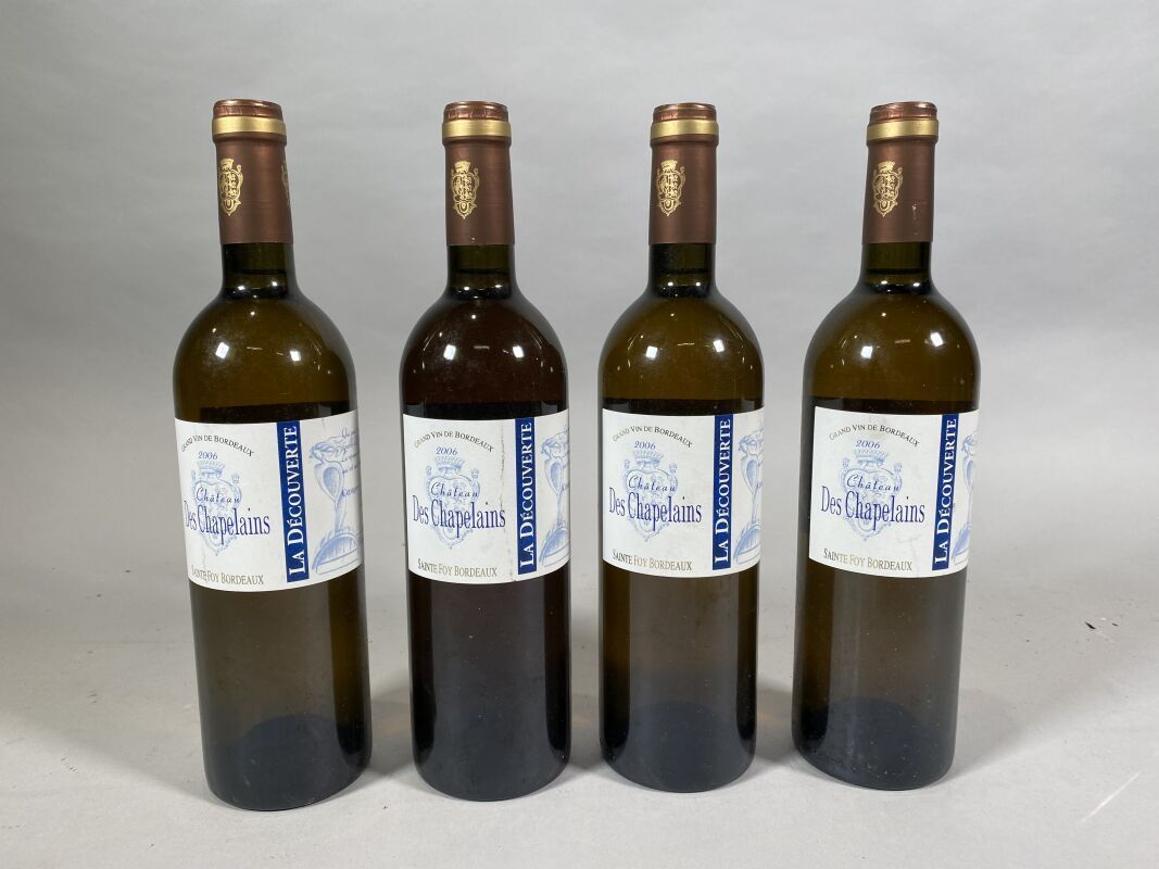 Null 4 bottiglie Ch. Des Chapelains Sainte Foy Bordeaux bianco 2006