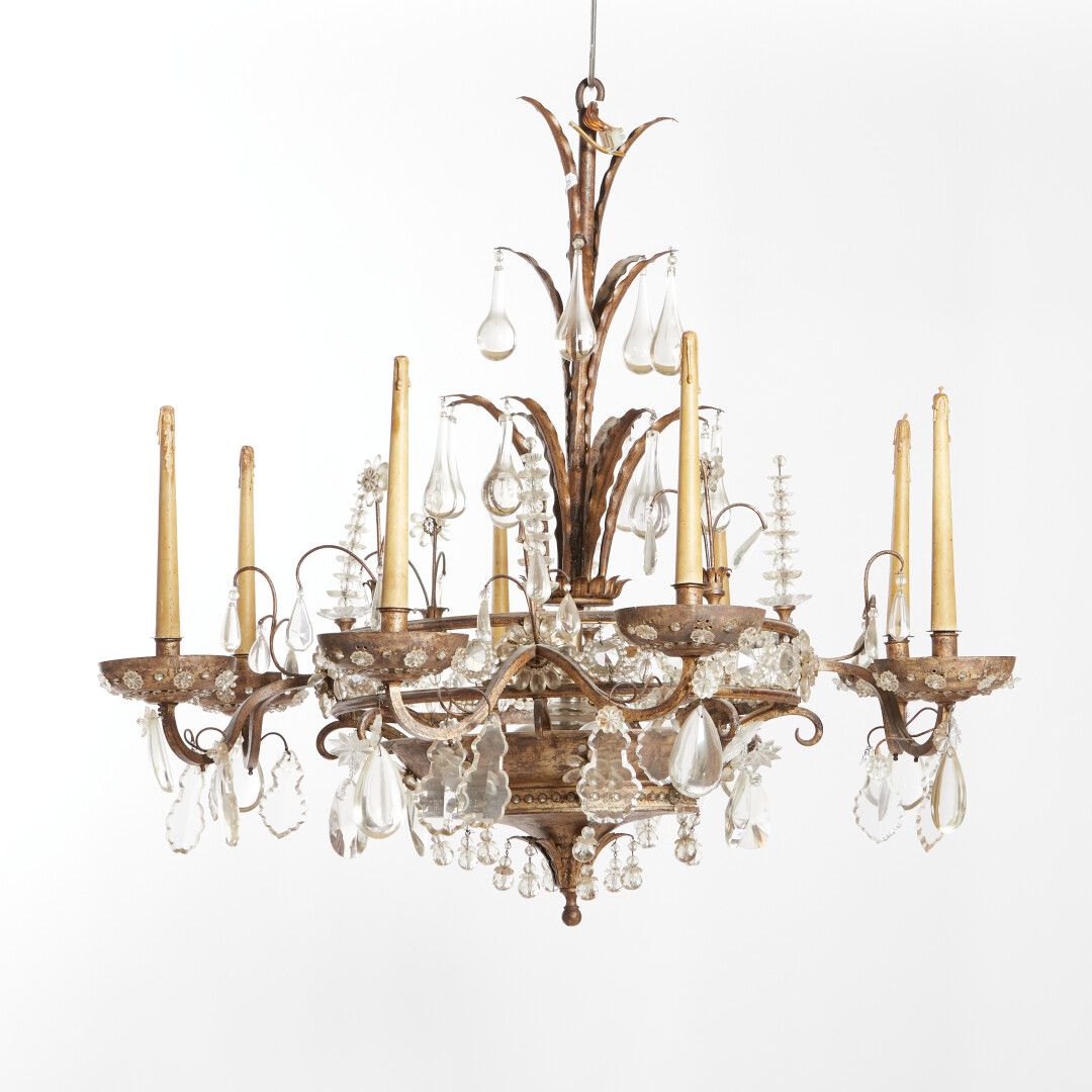 Null Baguès chandelier with 6 lights decorated with pendants

Total height : 120&hellip;