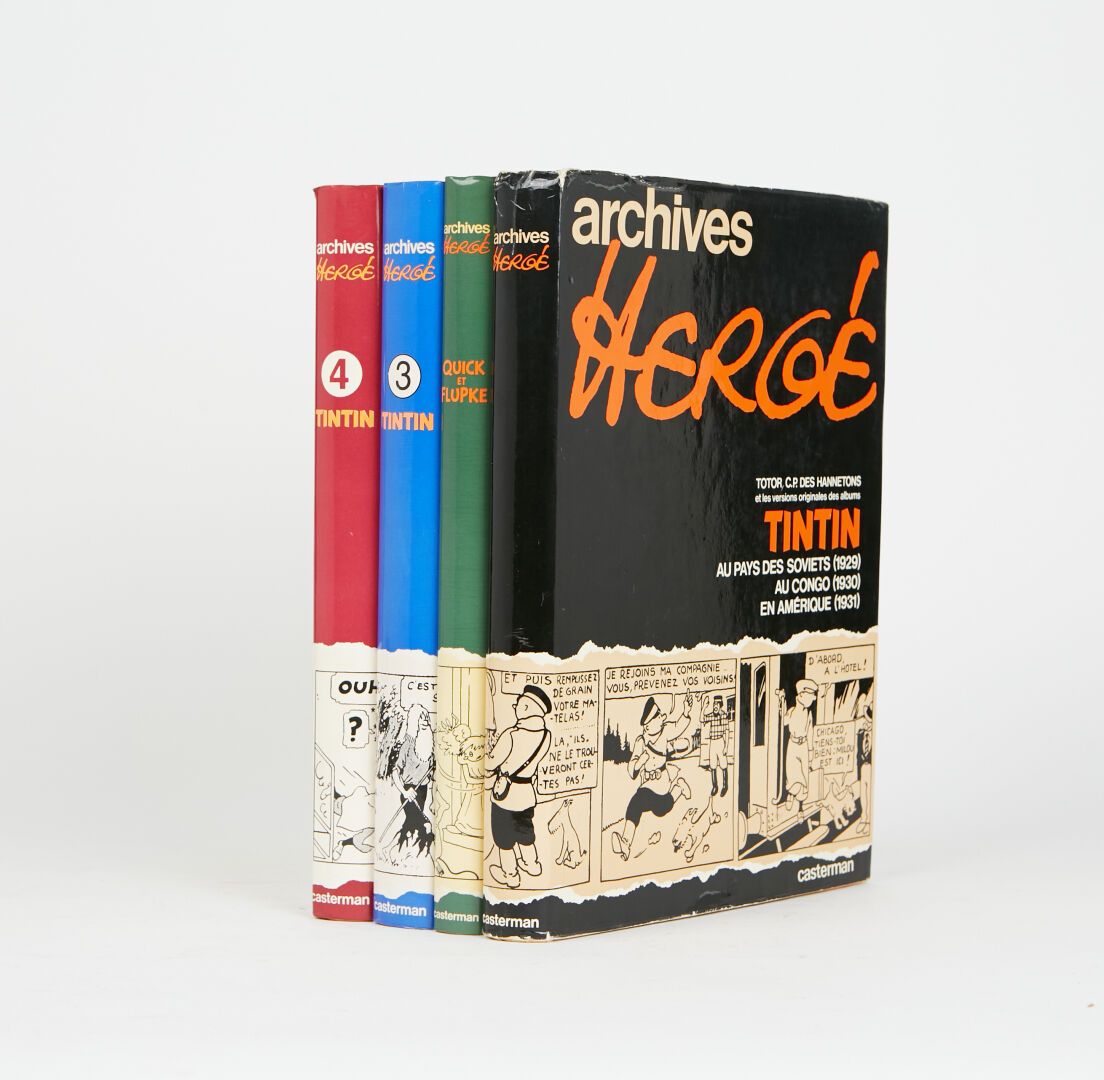 Null Hergé档案从1到4。 
状况良好，有防尘套。

Hergé/Tintinimaginatio 2023年