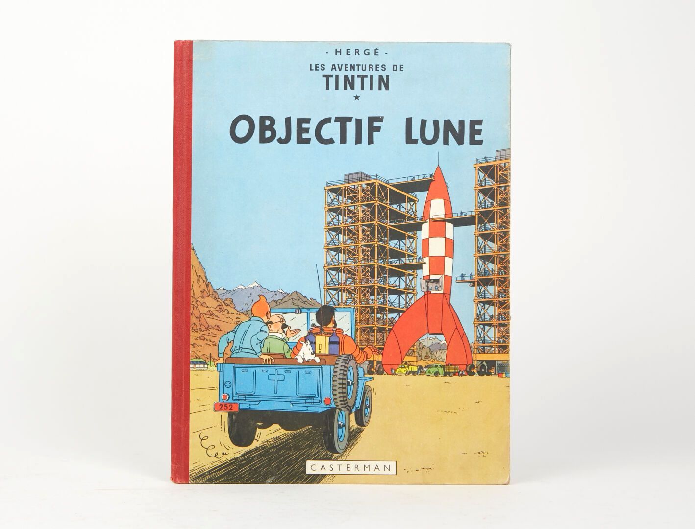 Null "Objective Moon". 1953
Red back. 2nd plate B8. 
Nice condition

Hergé/Tinti&hellip;