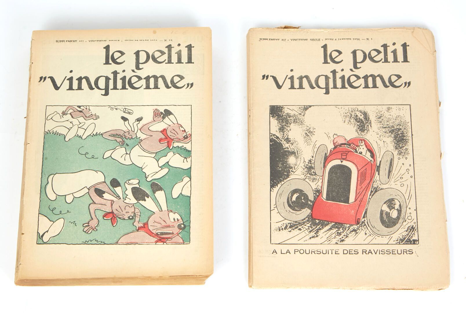 Null Le petit Vingtième, Jahrgang 1934. 
Vollständig. Schöner Zustand.

Hergé/Ti&hellip;