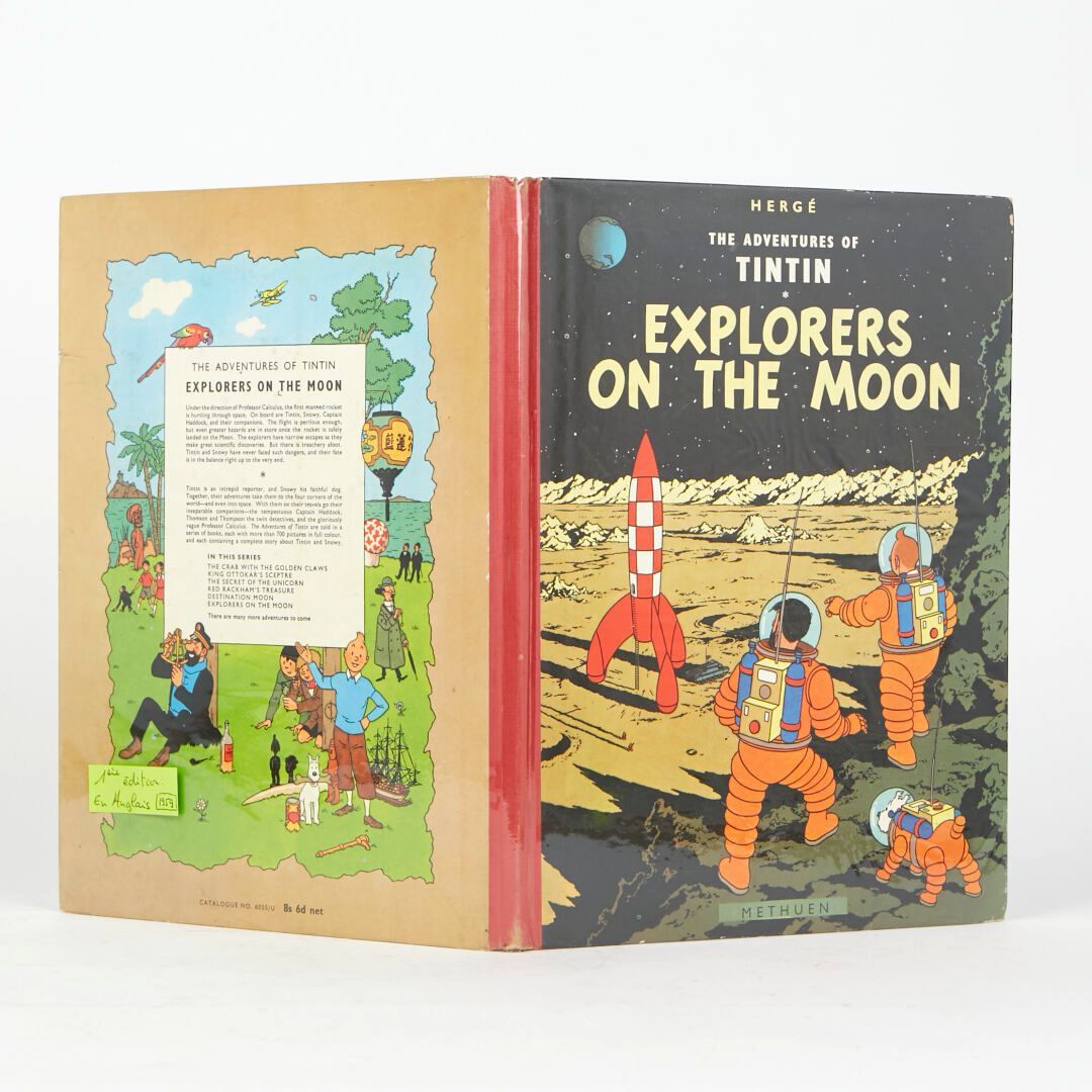 Null 丁丁历险记》：

1 - "月球目的地" 
2 - "月球上的探险家"。 

2卷，1959年第1版英文本。 
状况非常好。

Hergé/Tinti&hellip;