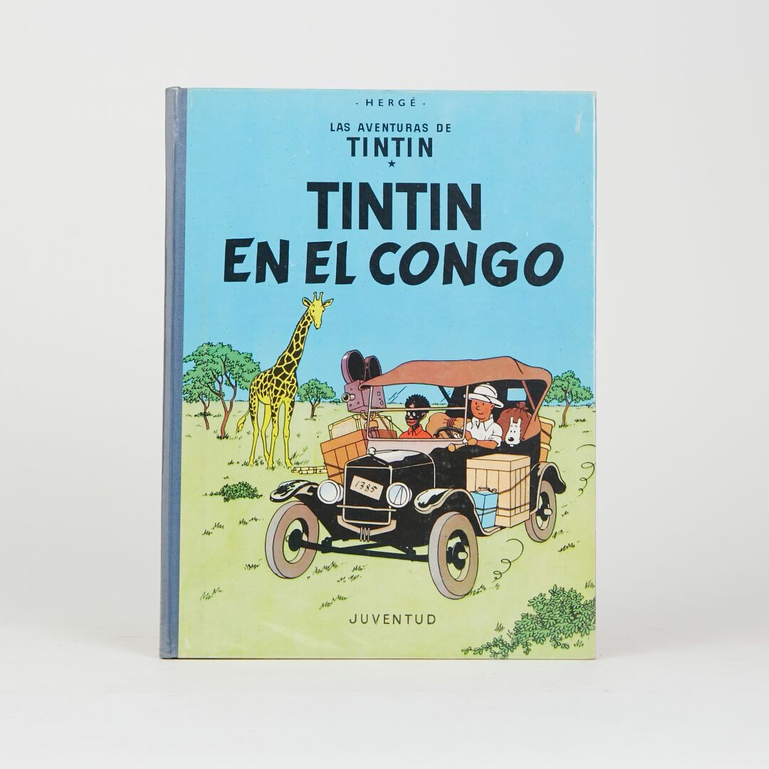 Null "丁丁在刚果"，1968年。 
蓝布书脊。 
近乎全新的状态。

Hergé/Tintinimaginatio 2023年