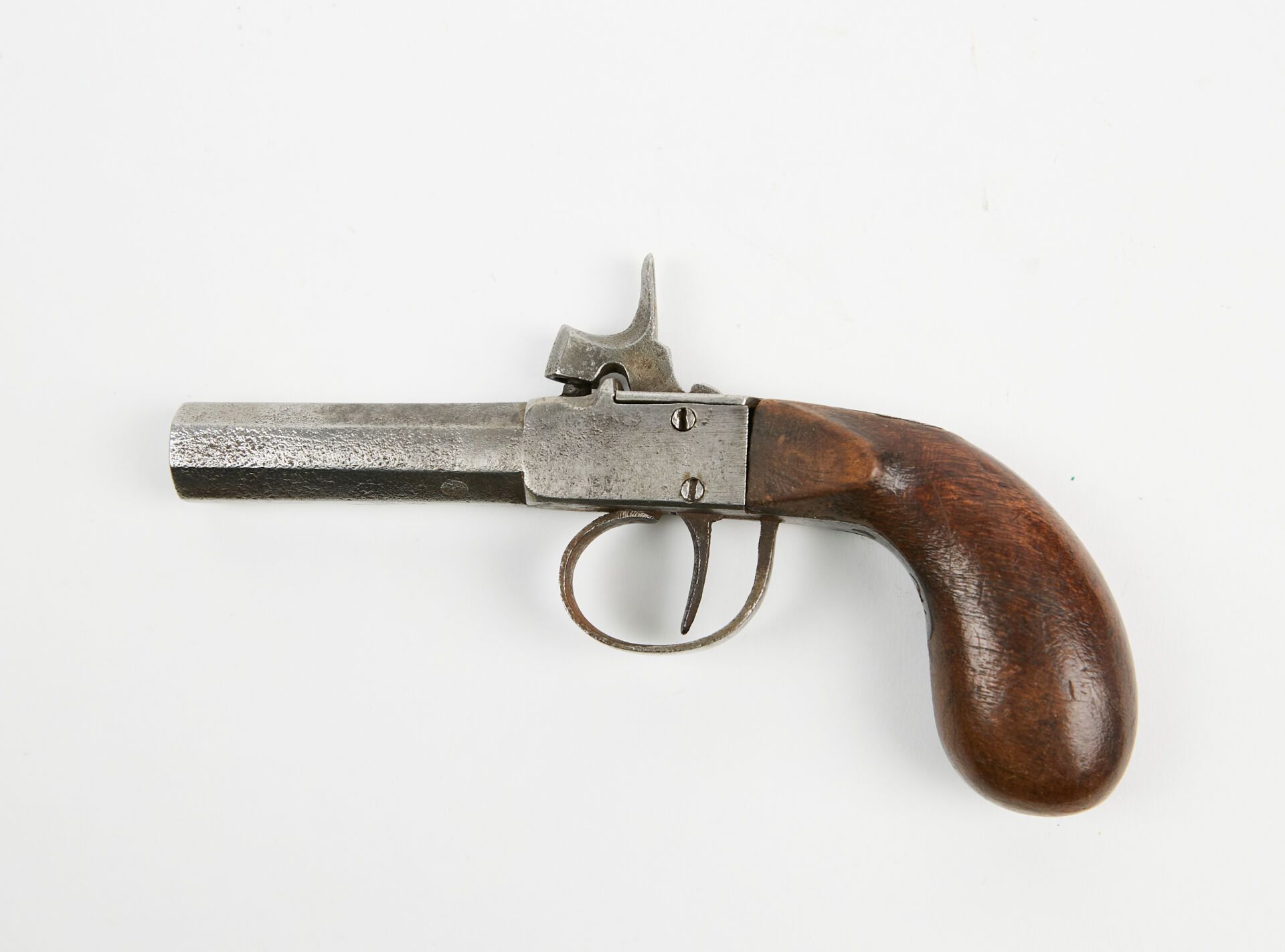 Null Percussion cap pistol. 
A.B.E. (pitting)
Circa 1840