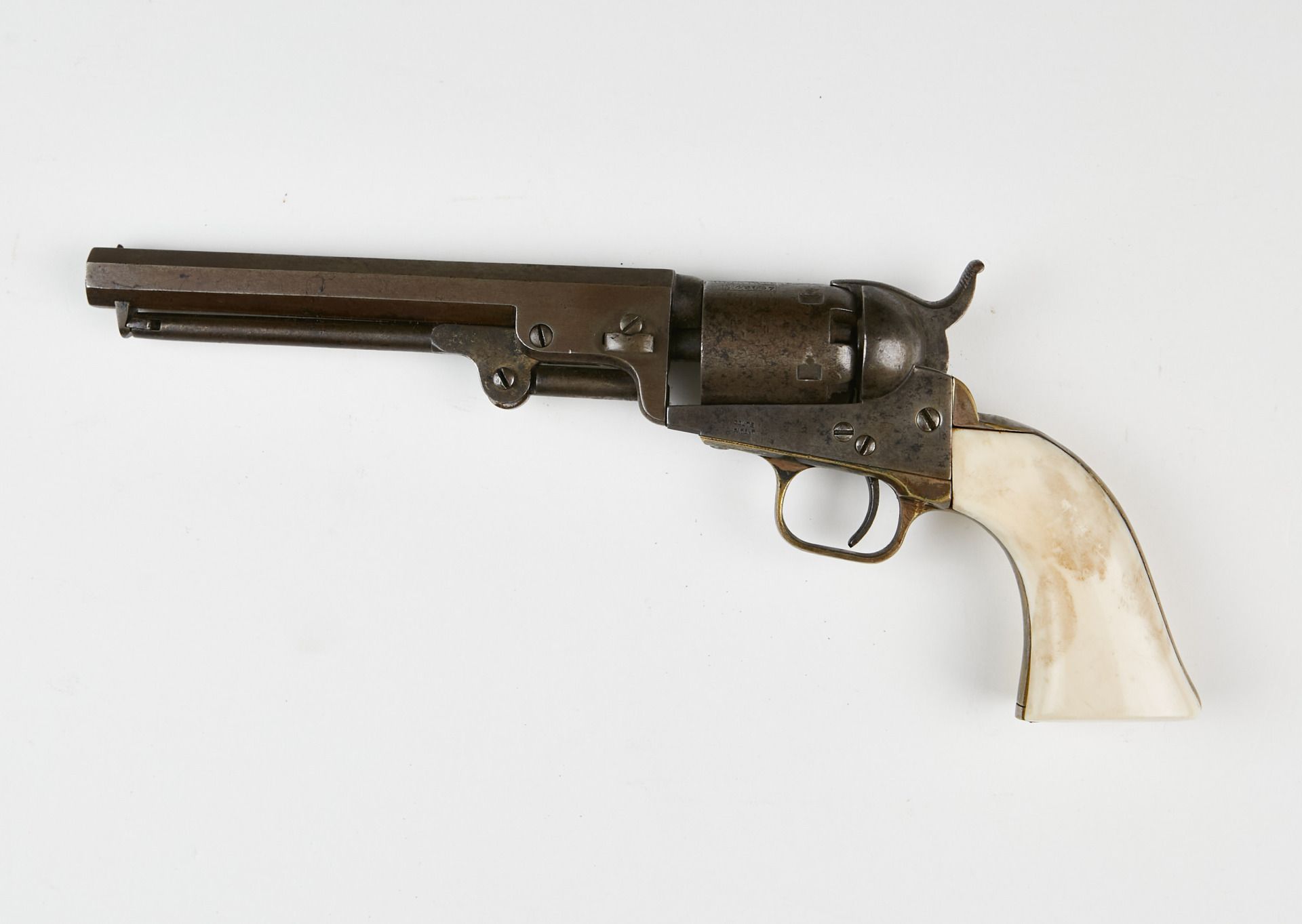 Null Colt Pocket Revolver modello 1849, cinque colpi, calibro 31. 
Canna con fia&hellip;