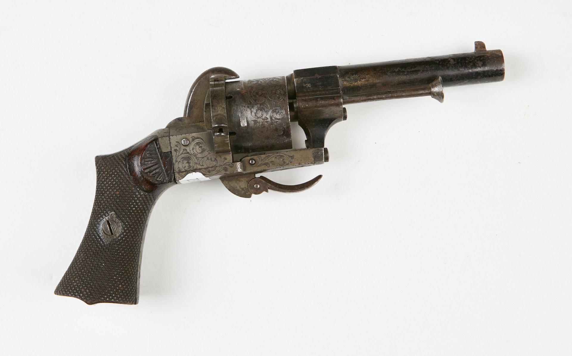 Null Lefaucheux revolver, six-shot, 7 mm caliber, double action.
Round blued bar&hellip;