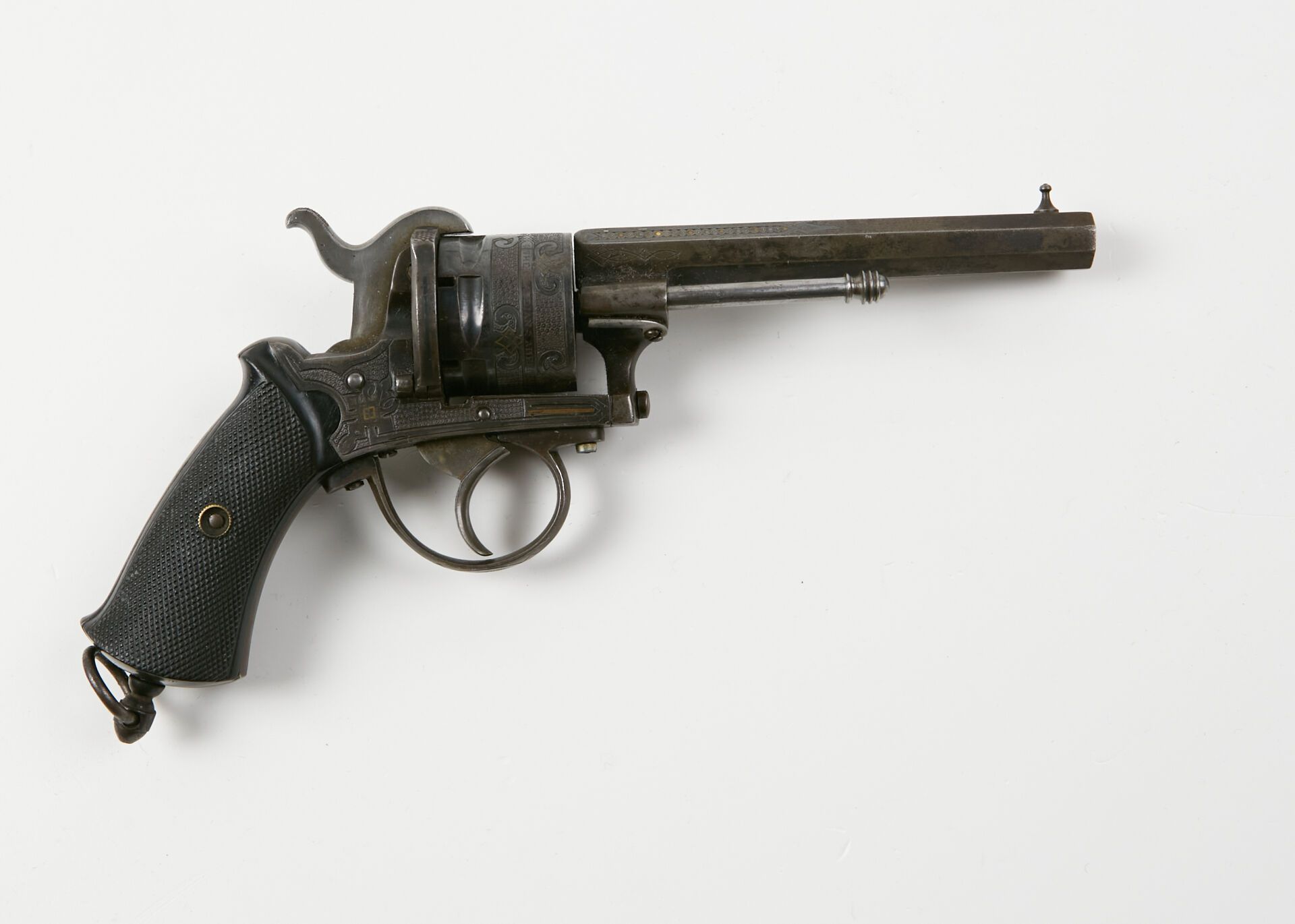 Null The Guardian American Model of 1878 pinfire revolver, 6-shot, 9 mm caliber.&hellip;