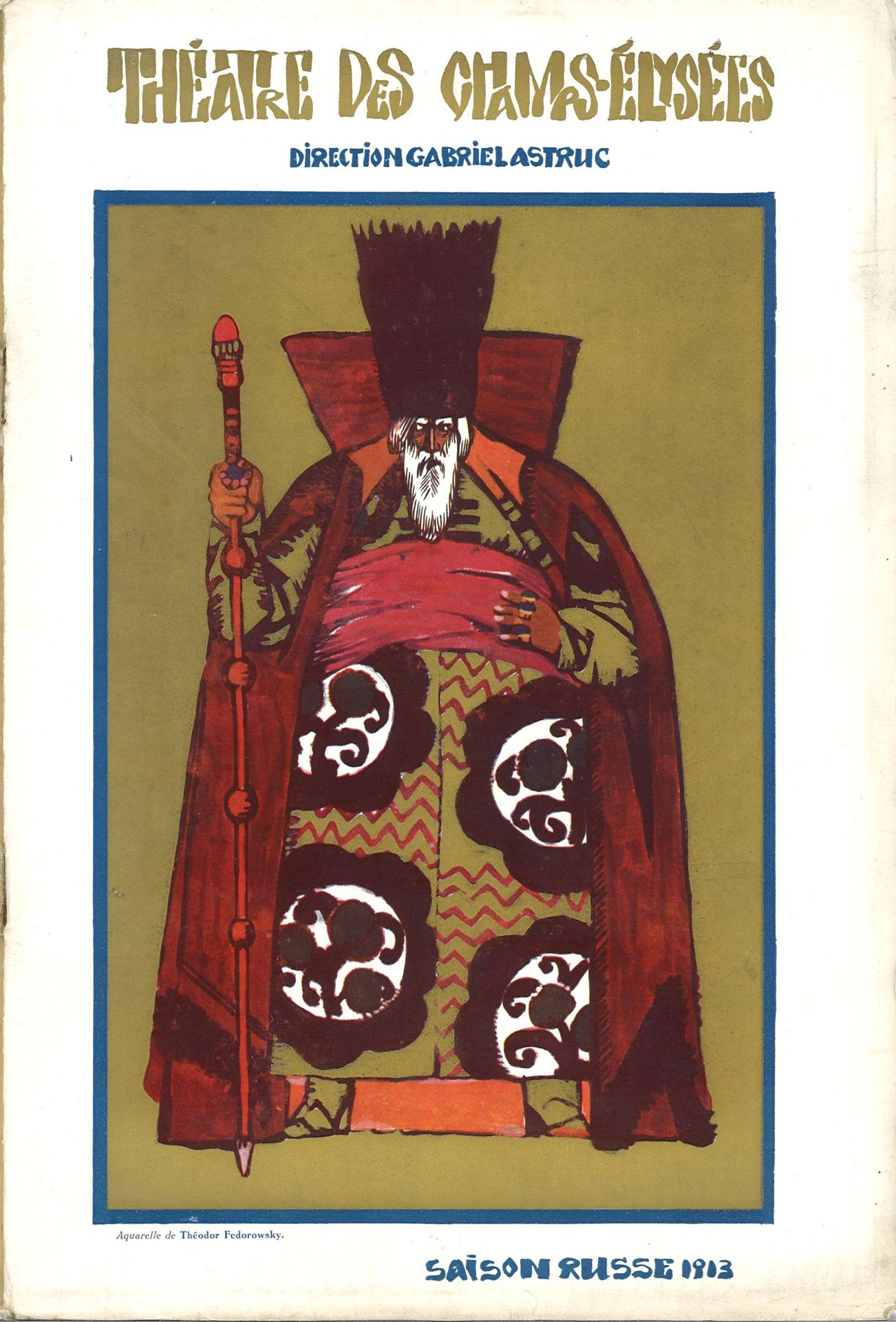 Null 苏联芭蕾舞团]。

5月27日，在香榭丽舍剧院上演的歌剧《鲍里斯-戈多诺夫》的节目单，塞尔日-迪亚吉列夫的第8季（1912-1913）。弗-沙利亚宾演&hellip;
