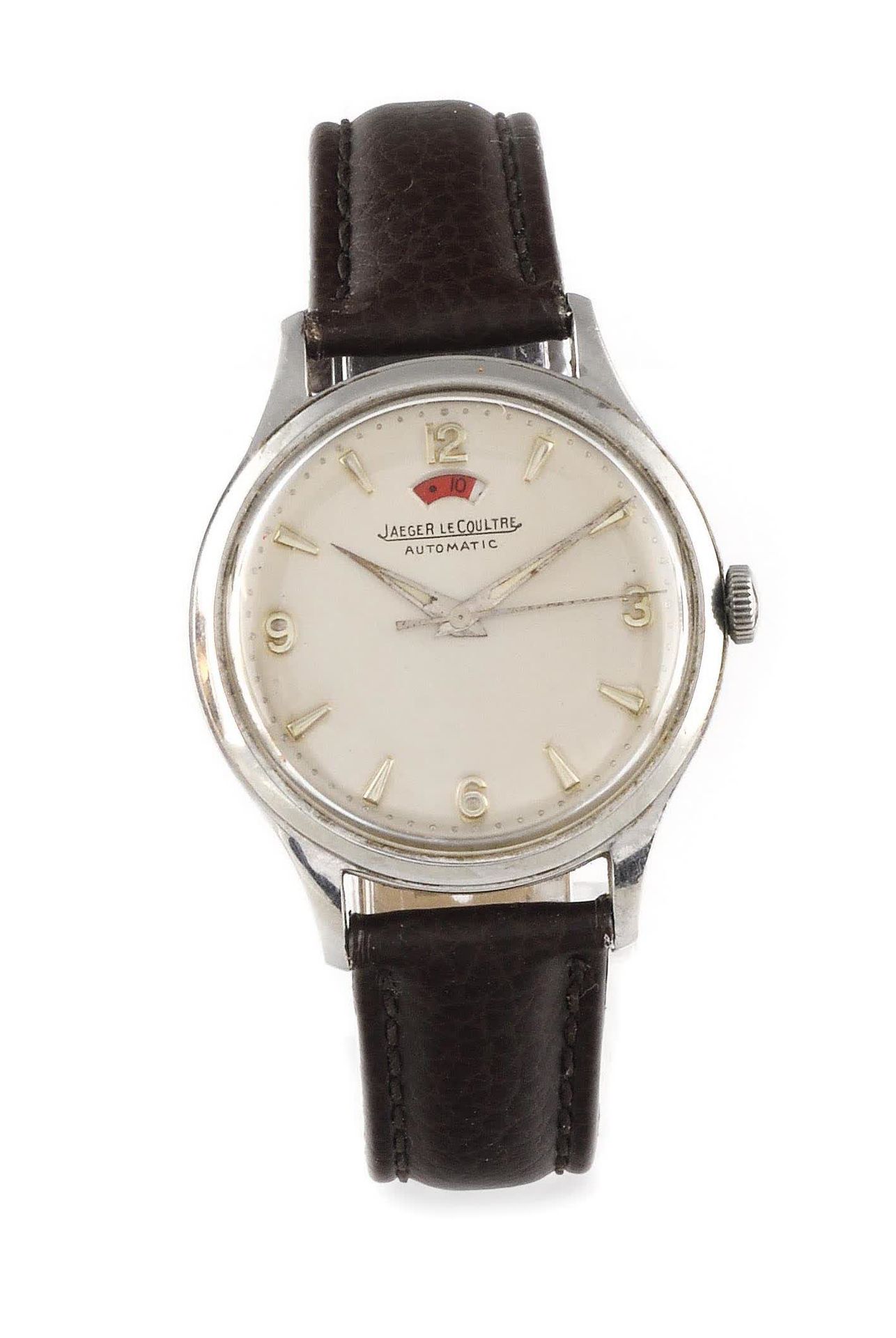 Null JAEGER-LeCOULTRE (MARKET RESERVE - BUMPER), circa 1950 Steel watch with gad&hellip;