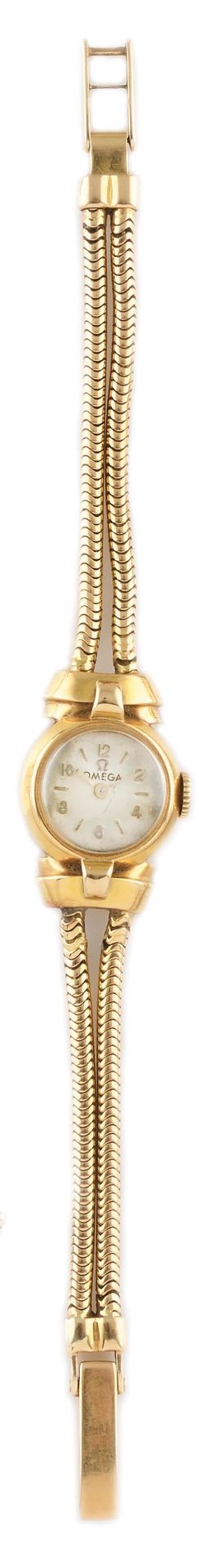 Null OMEGA Sobre 1980/1990. Reloj de señora en oro amarillo 750/1000, caja redon&hellip;