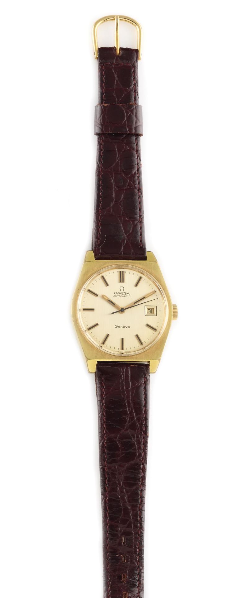 Null 欧米茄日内瓦自动腕表 瑞士 关于1973年。编号 : 1660118。 男士镀金和钢制腕表。圆形不锈钢表壳部分镀金。签名的黄金表盘，黄金指针和时标。欧&hellip;
