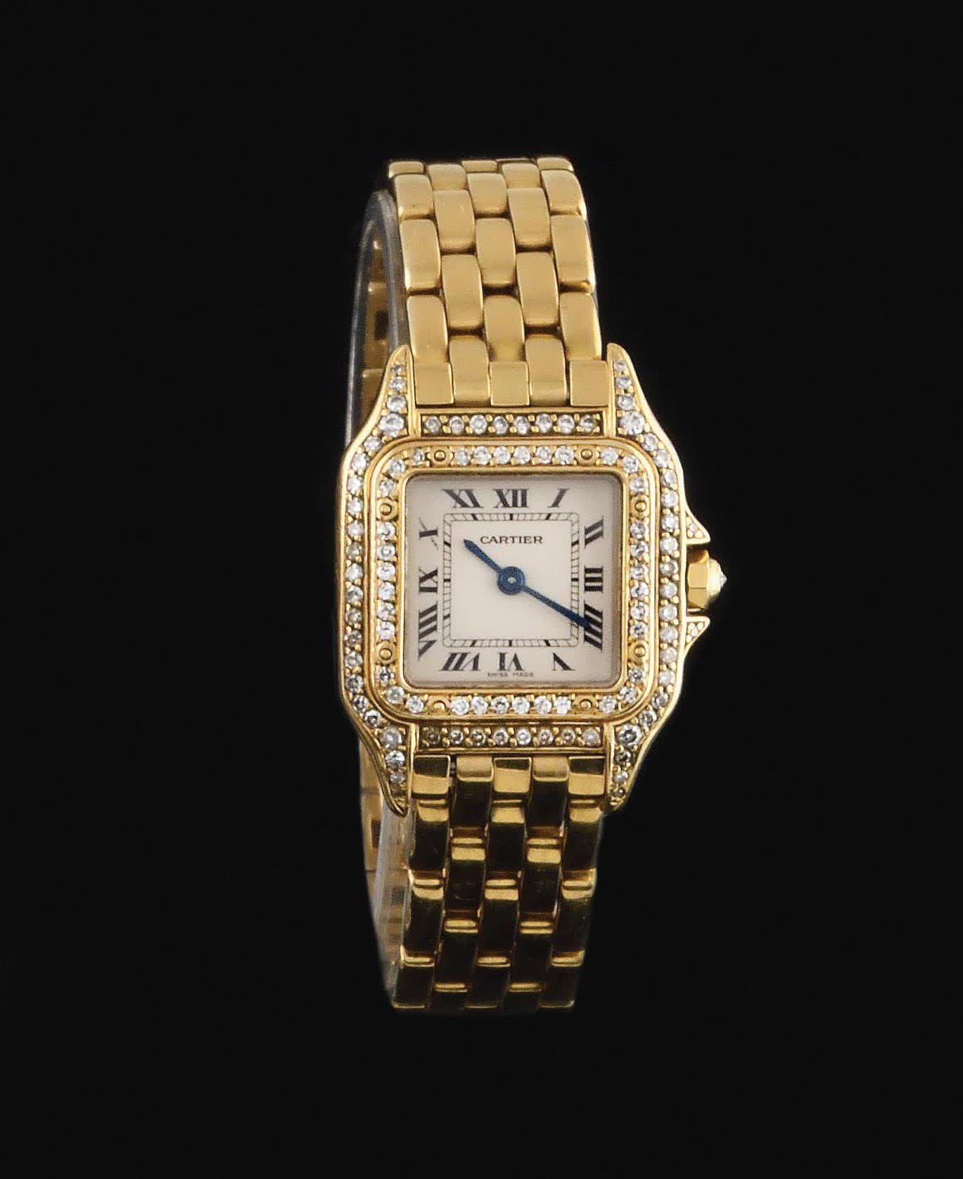 Null CARTIER Panthère model About 1990 Ref: 8057915/02285 18k yellow gold and di&hellip;