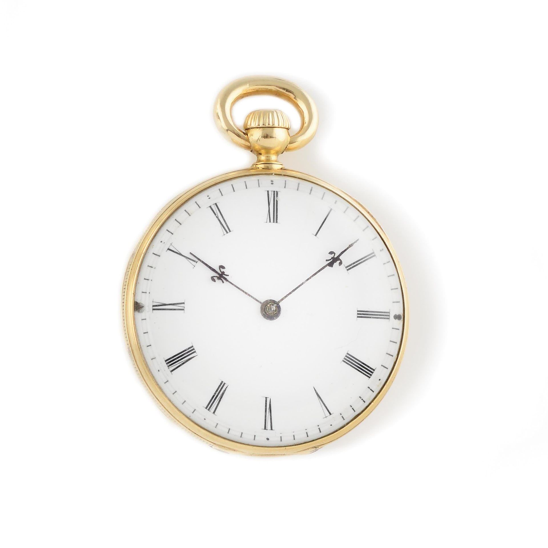 Null PATEK PHILIPPE Circa 1865. Rif: 182XX. Orologio da tasca in oro giallo 750/&hellip;