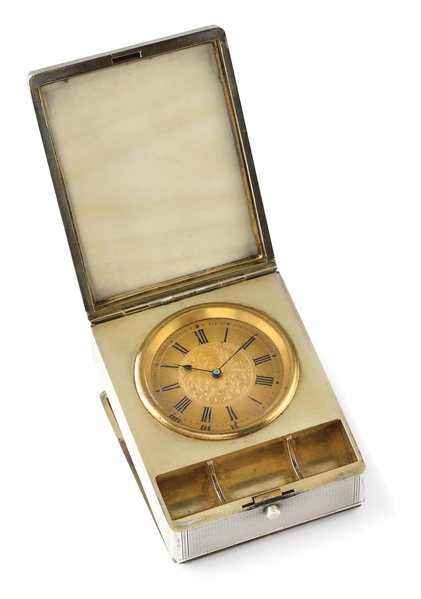 Null BOINTABURET Paris About 1920. Desk clock with coin compartment under the di&hellip;