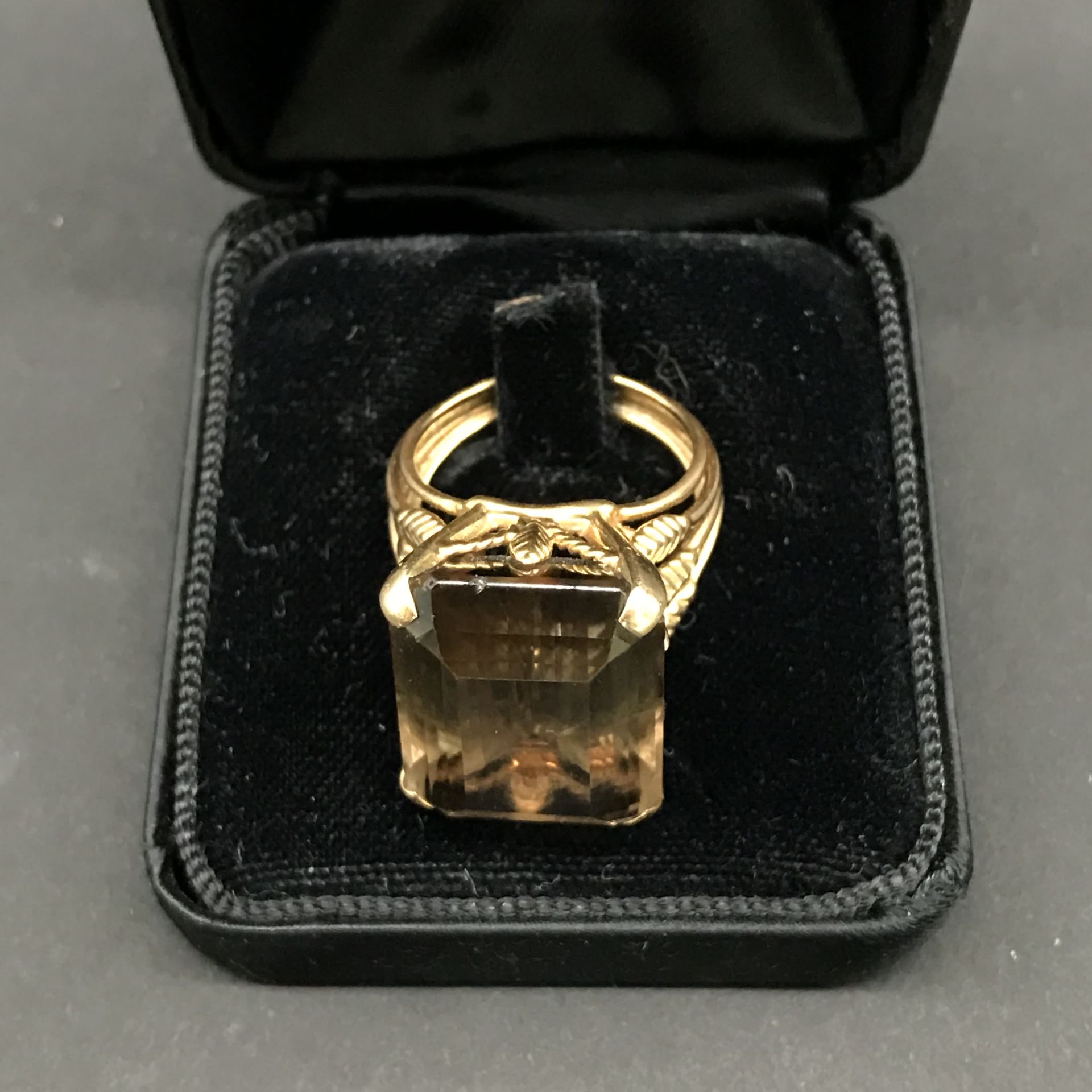 Null 戒指

黄金戒指上镶嵌着祖母绿切割的焦黄宝石和精美的叶子图案。

PB : 12,54g

TDD 53