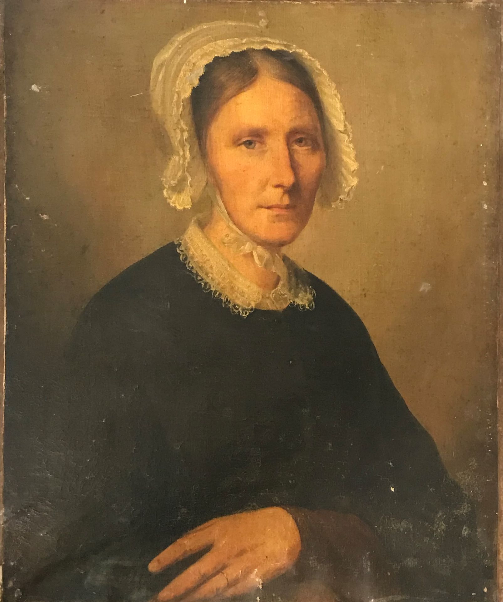 Null 18世纪法国学校

一个女人的画像

带衬里的布面油画

画作底部的画布磨损和脱落

62x51厘米