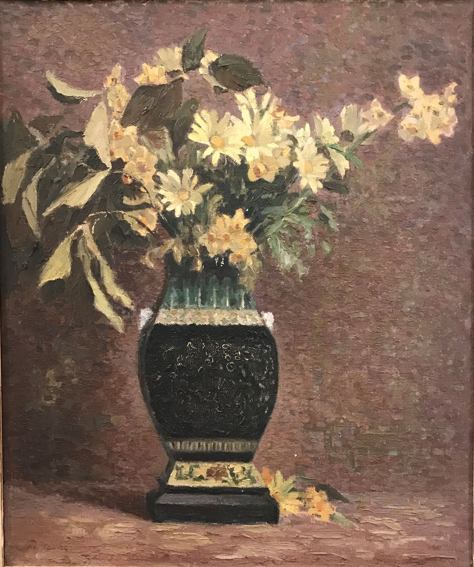 Max TOURET (1872-1963) 马克斯-图雷(1872-1963)

花瓶中的花束

布面油画，左下角有签名

蒙巴纳斯框架

55 x 47 厘&hellip;