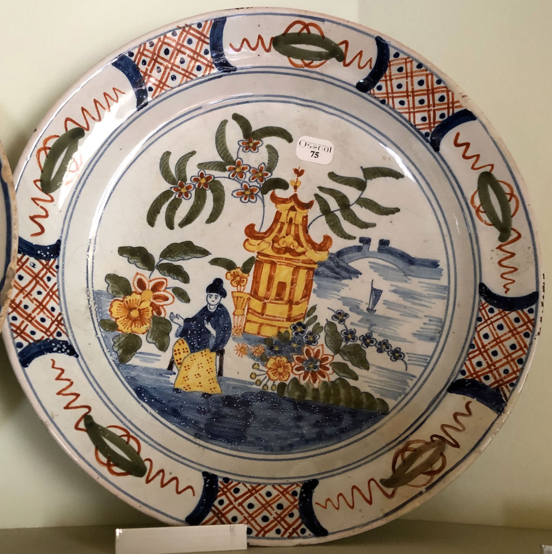 Null Round and hollow Delft earthenware polychrome plate made by Adriaen PYNACKE&hellip;