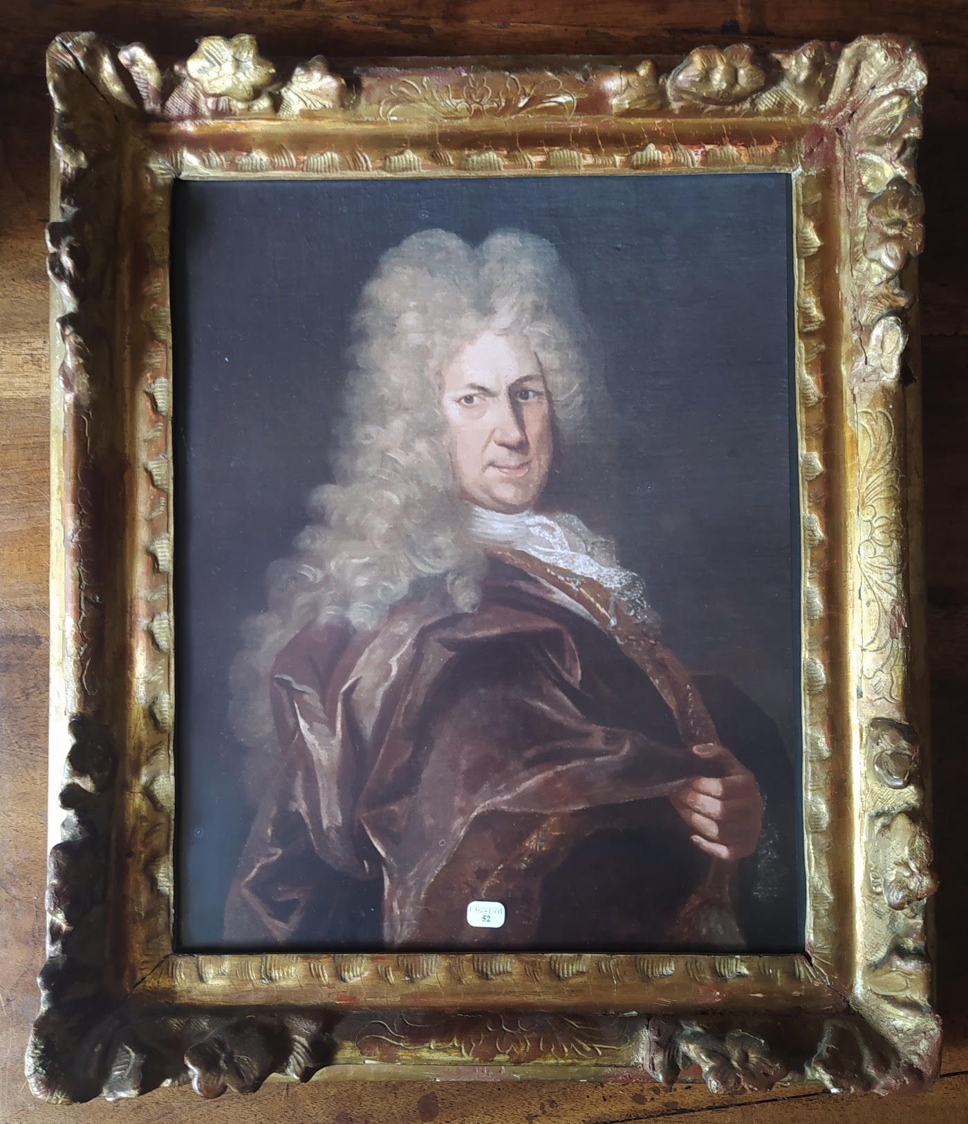 Null Vergoldeter Holzrahmen Louis XIV-Periode 50 x 43 cm Moderner Druck innen (R&hellip;