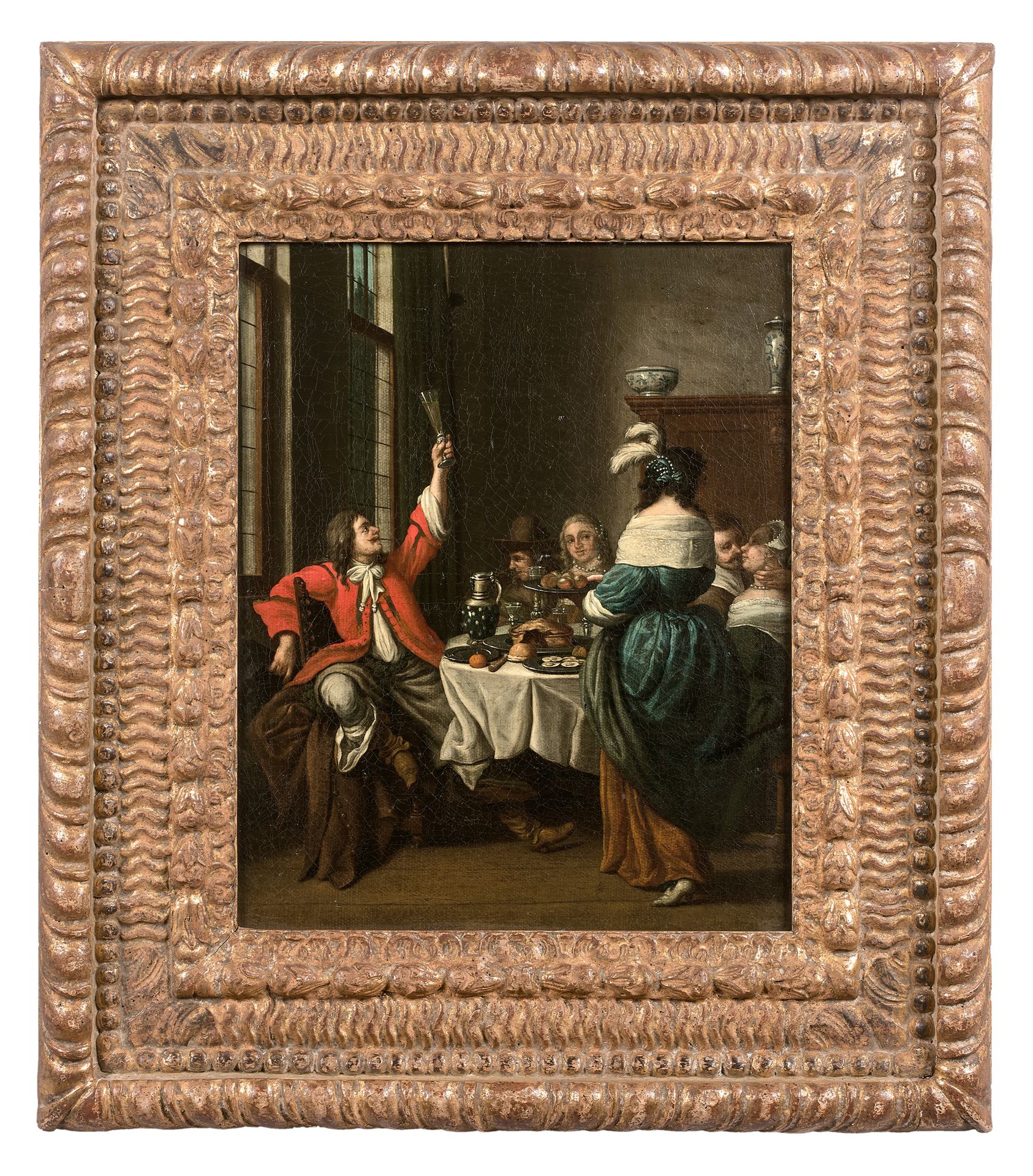 Null Jan Joseph HOREMANS il Giovane (Anversa 1714 - 1792) Pasto festivo in un in&hellip;