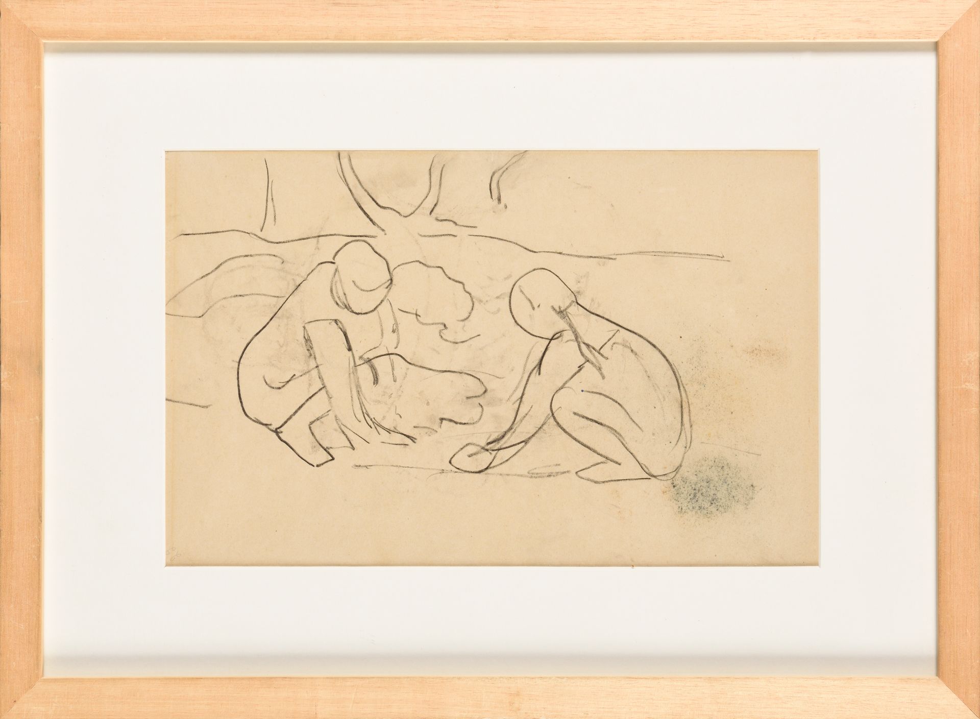 Null PAUL GAUGUIN (1848-1903) Two women by a stream, circa 1893 Pencil on paper &hellip;