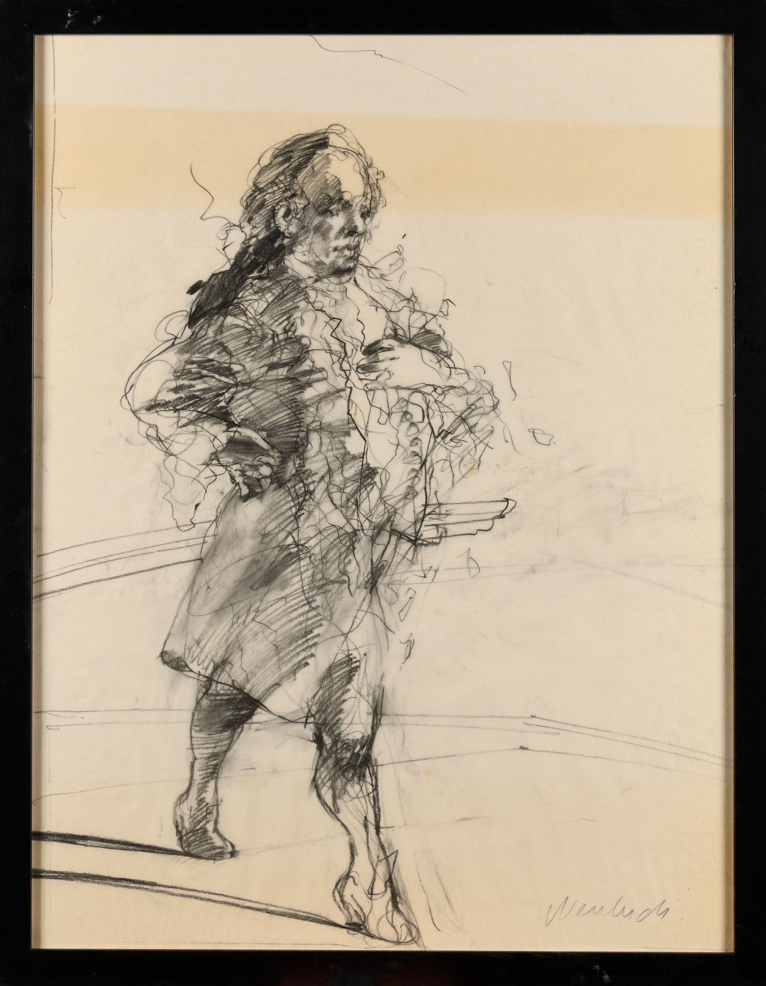 Null CLAUDE WEISBUCH (1927-2014) The musician Charcoal Signed lower right 75 x 5&hellip;