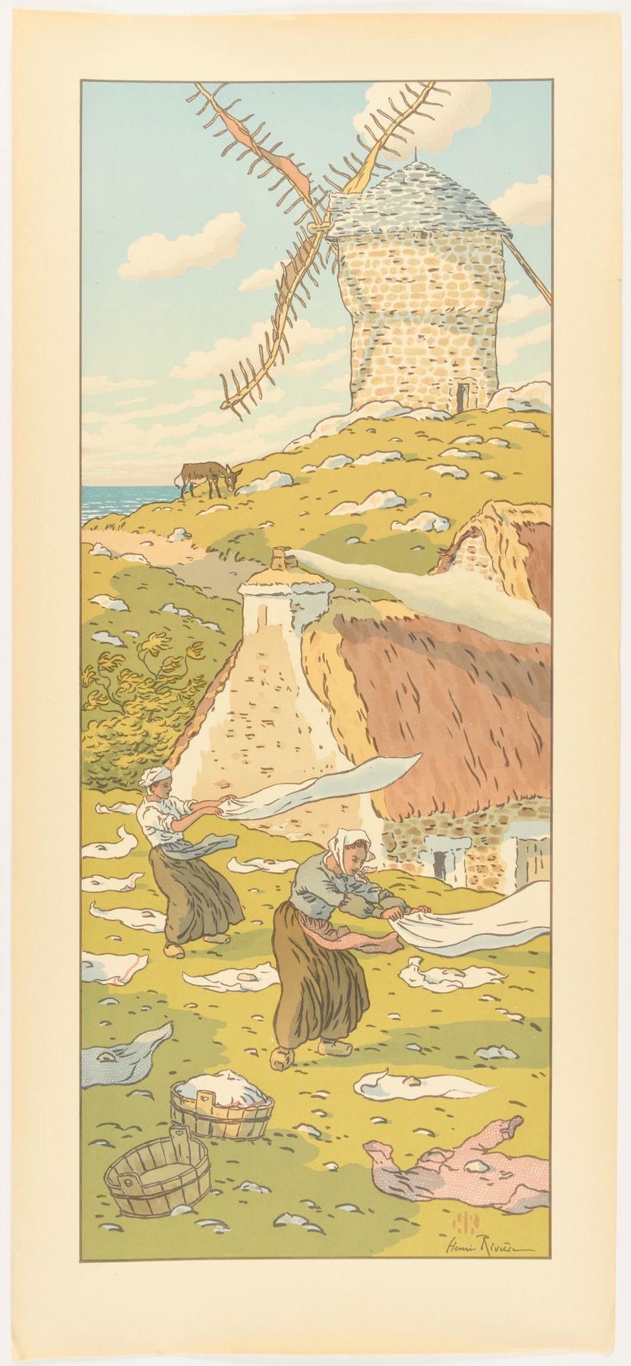Null HENRI RIVIERE (1864-1951) Le Vent, 1901 Planche n°8 (sur 16) de la série La&hellip;