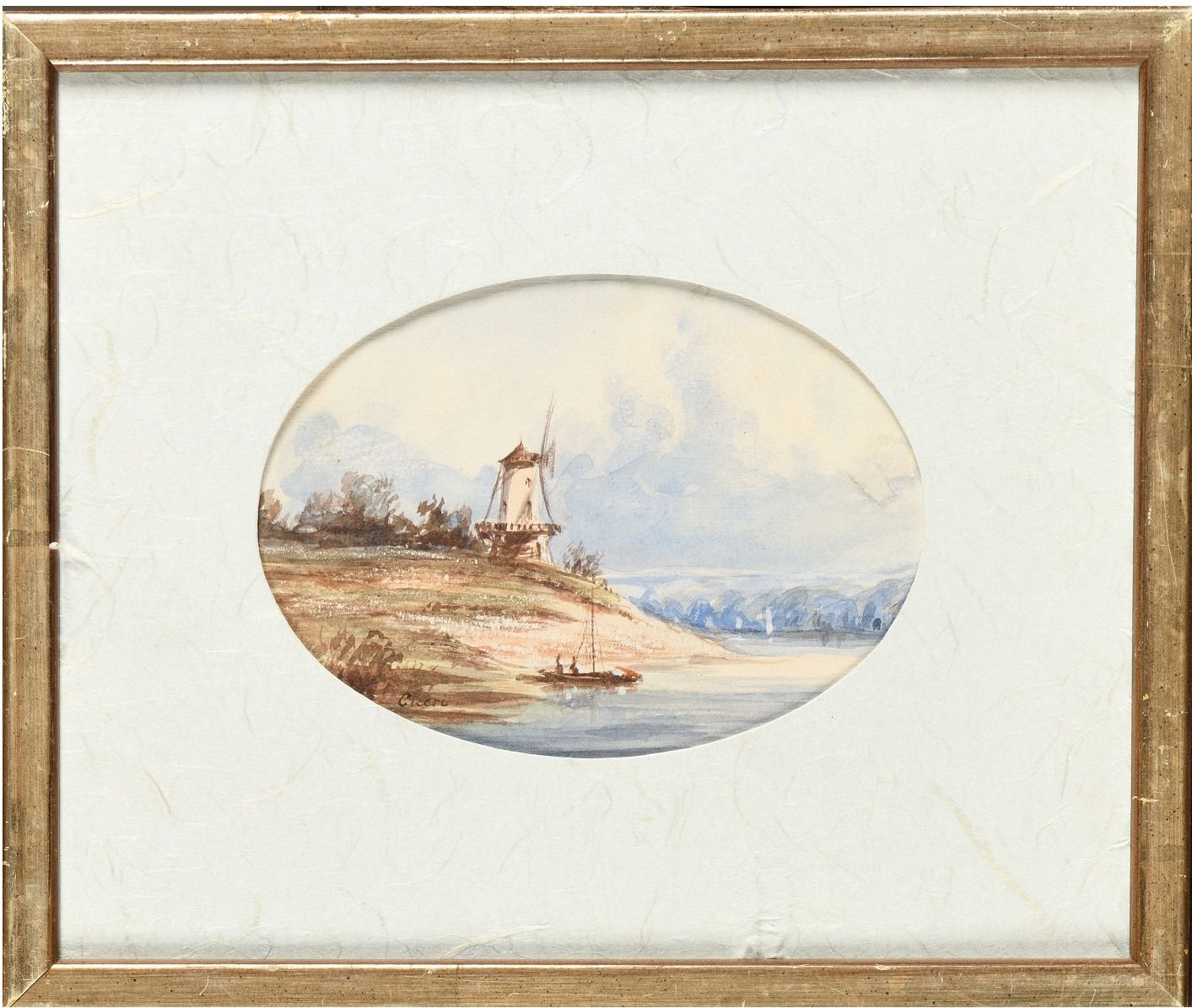 Null Eugène CICÉRI (1813-1890) Le moulin Aquarell, signiert unten links 11 x 15 &hellip;