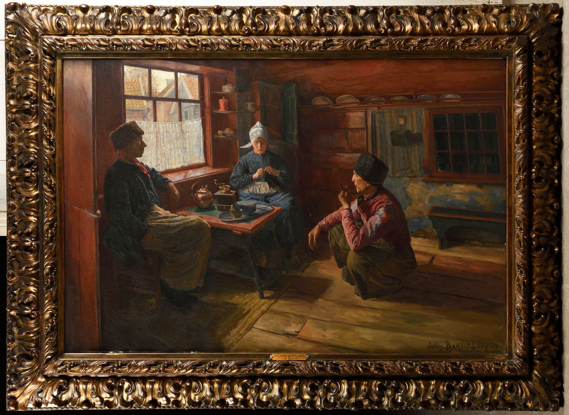 Null 
Jules BENOIT-LÉVY (1866-1952)

Scène de vie en intérieur

Huile sur toile
&hellip;
