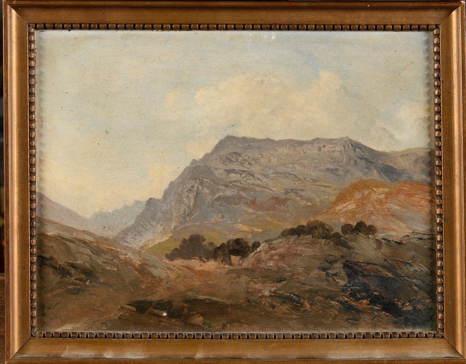 Null 归属于Léon Rodolphe BERTHOUD (1822-1892) Paysage de montagne/Le rocher dit de &hellip;