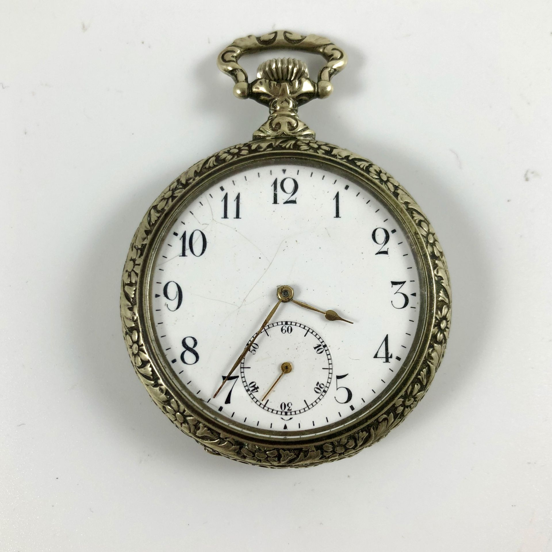 Null 
BLERIOT. CIRCA 1910. Pocket watch. Case in silver plated metal. Engraving &hellip;